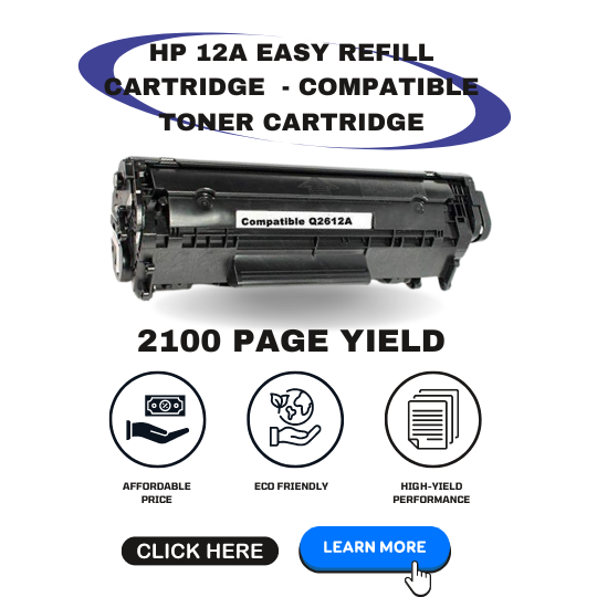 HP 12A EASY REFILL CARTRIDGE - COMPATIBLE TONER CARTRIDGE